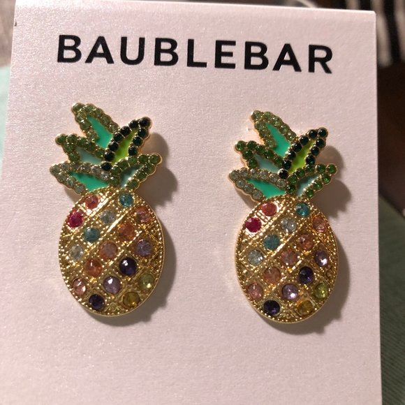 NEW Pineapple Statement Earrings BAUBLEBAR - Picture 3 of 7